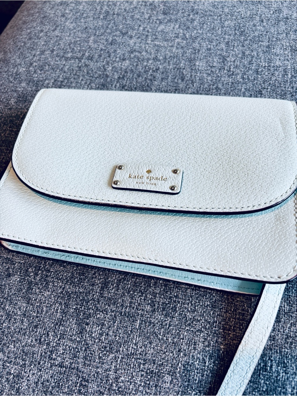 kate spade mint blue leather crossbody